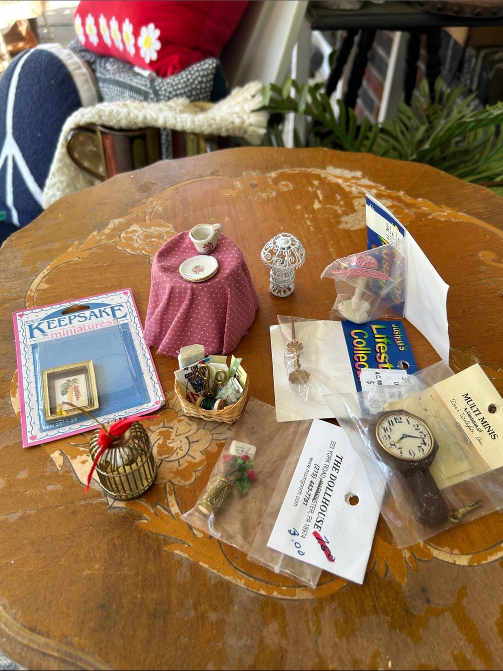 Vintage Dollhouse Miniatures Home Decor Assortment